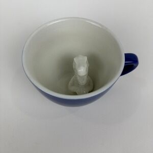 Creature Cups Alligator Mug Peek A Boo Ceramic Blue White Coffee/ Tea Cup/Hidden